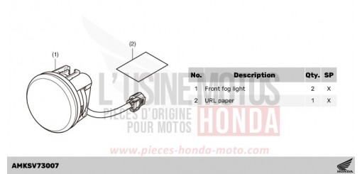 KIT,FR FOG LIGHT CRF1100D3R de 2024